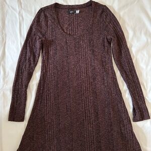 BDG Maroon Long Sleeve Knit Dress